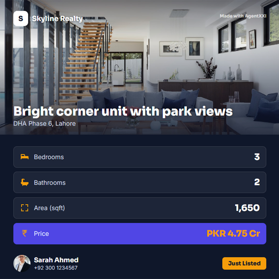 Square real estate social post template